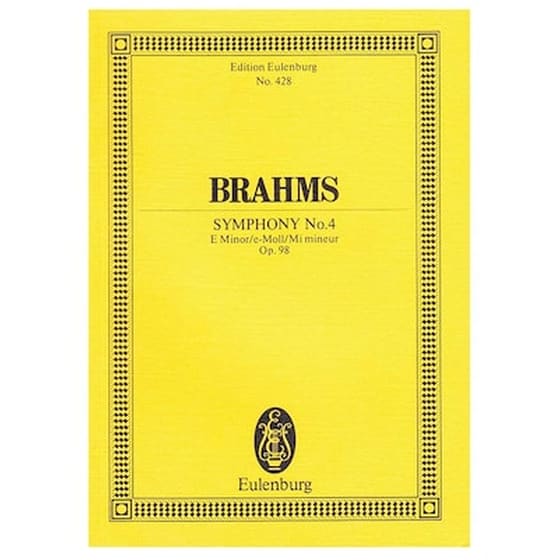 Βιβλίο Για Σύνολα Editions Eulenburg Brahms - Symphony Nr.4 In E Minor  Op.98 [pocket Score] image 1
