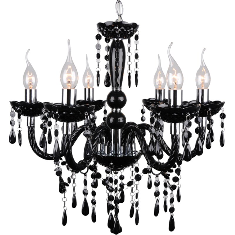 ACA DECOR Πολυέλαιος Aca Decor Pegasus E14 Ακρυλικό 55x53cm - Μαύρο