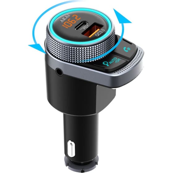Συσκευή FM Transmitter και Φορτιστής Αυτοκινήτου Akai FMT-80BT - Μαύρο image 0