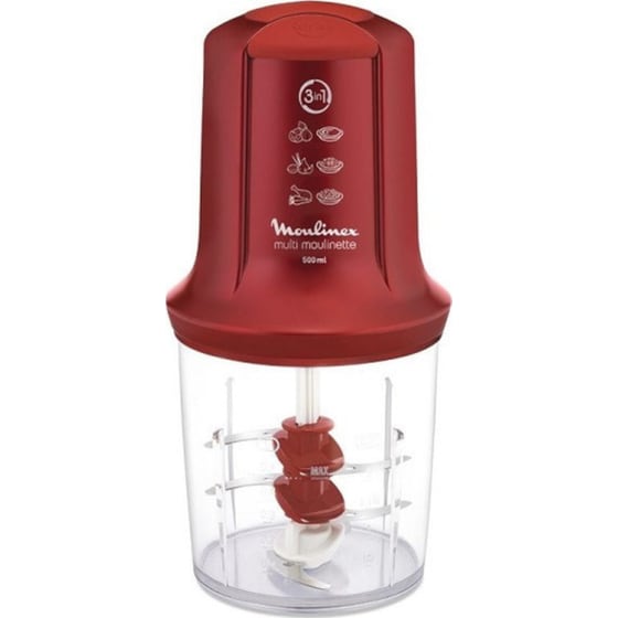 Πολυκόφτης MOULINEX MOULINETTE AT714G 3 σε 1 0.5 L 500 W Κόκκινο image 0