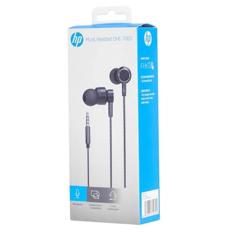 HEWLETT PACKARD Ακουστικά Handsfree HP DHE-7001 3.5mm Jack - Μαύρο