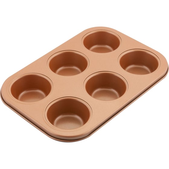 Φόρμα Ζαχαροπλαστικής Lamart Copper 6 Muffin Cupcakes - Kαφέ image 0