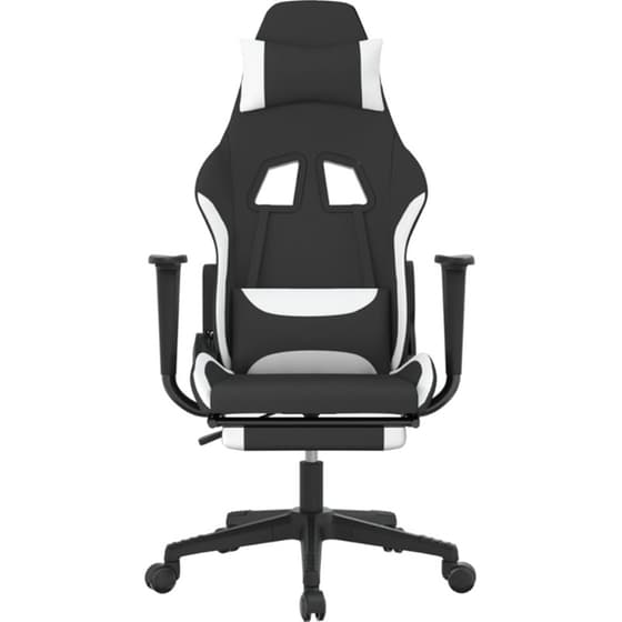 Καρέκλα Gaming VIDAXL 3143750 με Υποπόδιο - Μαύρο image 1