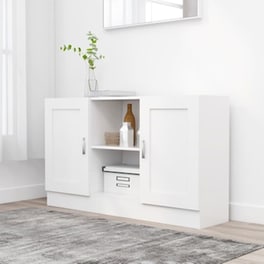 Vidaxl Μπουφές Λευκός 120 X 30,5 X 70 Εκ. Από Μοριοσανίδα