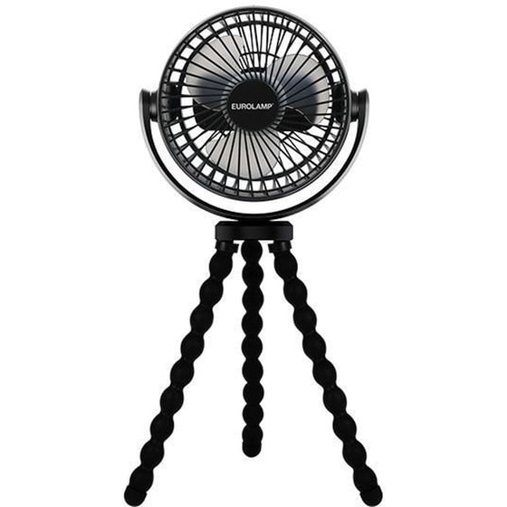 EUROLAMP 300-20503 Ανεμιστήρας Επιτραπέζιος Usb Με Τρίποδο 5W Μαύρο image 0