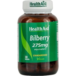 Ειδικό Συμπλήρωμα Health Aid Bilberry 275mg - 30 ταμπλέτες