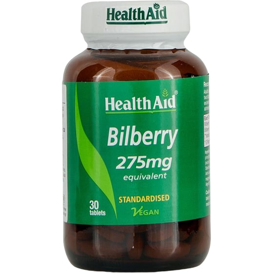 Ειδικό Συμπλήρωμα Health Aid Bilberry 275mg - 30 ταμπλέτες image 0