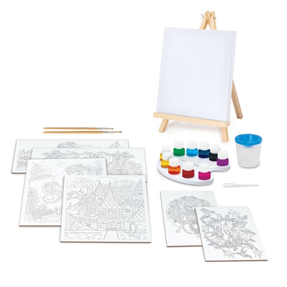 AS Company Εργαστήριο Ζωγραφικής Χρώματα Ακουαρέλας Σετ Ζωγραφικής Με Ξύλινο Καβαλέτο image 4