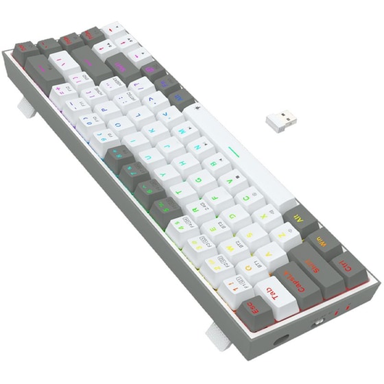 Redragon Castor Pro K631RGB Gaming Μηχανικό Ασύρματο Bluetooth Πληκτρολόγιο RGB Λευκό (US) image 4