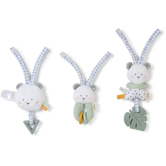 Saro Σετ Βρεφικά Κρεμαστά Λούτρινα Ζωάκια Δραστηριότητας - 3τμχ image 0