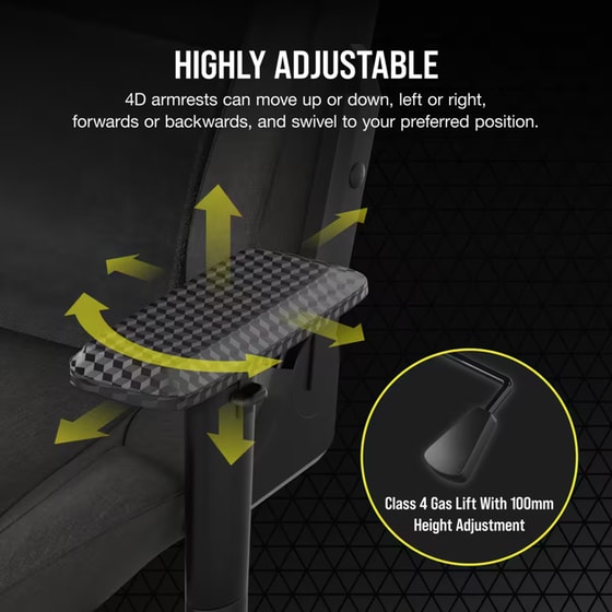 Gaming Chair Corsair T3 Rush 2023 - Charcoal image 3