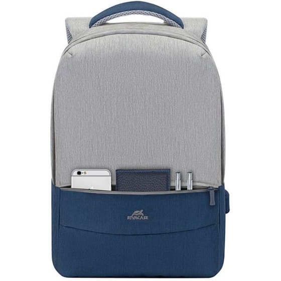 Τσάντα Laptop Rivacase Prater 15.6" - Γκρι/Σκούρο Μπλε image 1
