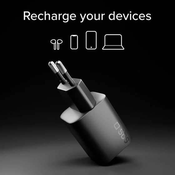 Φορτιστής Πρίζας SBS Ultra-Compact USB-C 45W - Black image 2