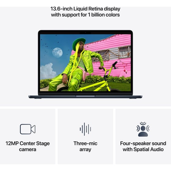 Apple MacBook Air with M5 Chip 13.6" QHD (Apple M5/16GB/1TB SSD/MacOS) Midnight image 4