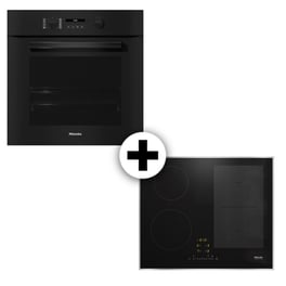 MIELE 2861-1 B125 & KM 7466 FR 125 Edition 76 Lt Μαύρο Eντοιχιζόμενο Σετ Φούρνος και Εστία