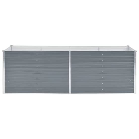 Vidaxl Ζαρντινιέρα Κήπου Γκρι 240 X 80 X 77 Εκ. Γαλβανισμένος Χάλυβας image 4