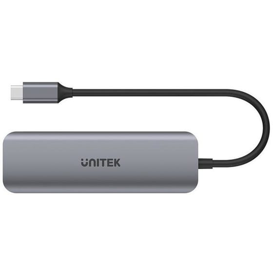 USB Hub Unitek H1107A USB-C με  5 θύρες - Γκρι image 2