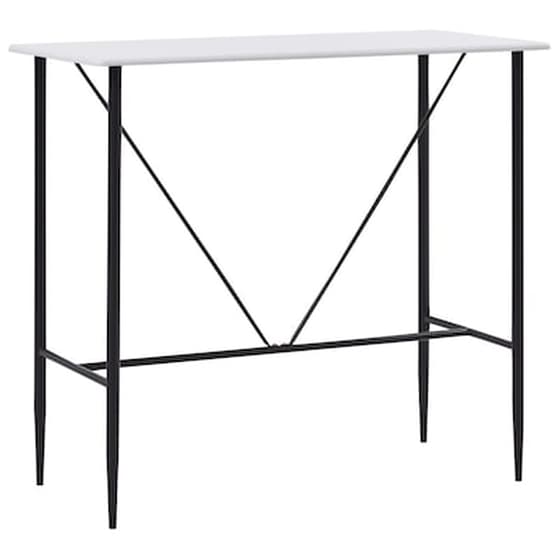 Τραπέζι Μπαρ Vidaxl από Mdf  120x60x110 cm - Λευκή image 0