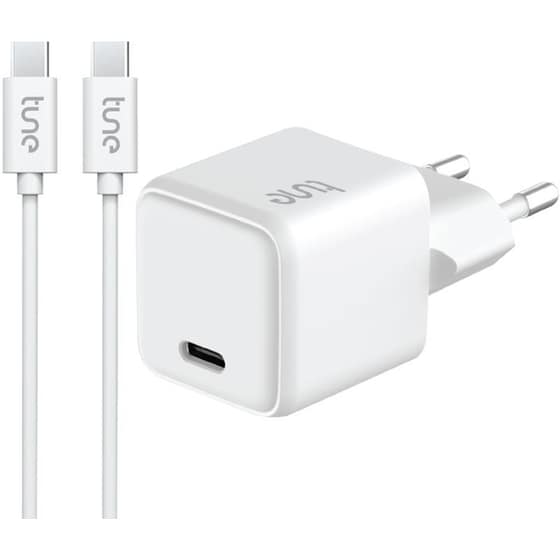 Φορτιστής Πρίζας Tune USB-C σε USBC 20W 1.5m - White image 0