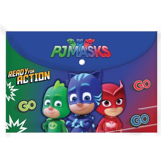 Φάκελος Διακάκης με Κουμπί A4 Pj Masks image 0