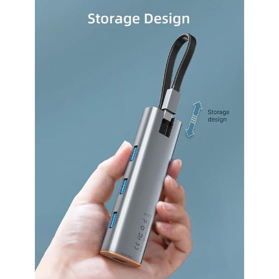 Cabletime Usb-c Hub Ct-hubp4, 4x Usb Θύρες, 5gbps, Γκρι image 2