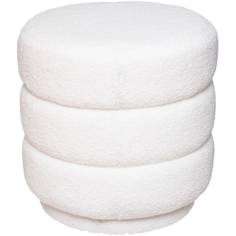 Σκαμπό Σαλονιού Spitishop A-s Sinan 40x40x40 cm - Λευκό