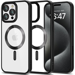 Θήκη Apple iPhone 16 Pro - Tech-Protect MagFlex Διάφανη Σιλικόνης με MagSafe - Satin Black