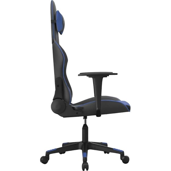 Καρέκλα Gaming VIDAXL 345445 με Ρυθμιζόμενα Μπράτσα από Τεχνητό Δέρμα - Μαύρο / Μπλε image 1