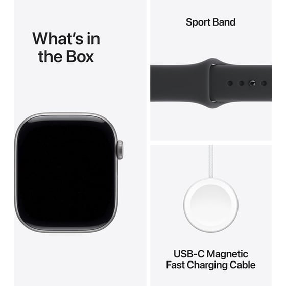 Apple Watch Series 11 GPS + Cellular 46mm Space Grey Aluminum Case with Black Sport Band - M/L image 7