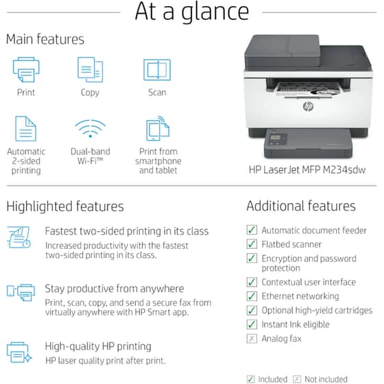 HP LaserJet M234sdw Ασπρόμαυρο Πολυμηχάνημα Laser A4 με WiFi, USB, Ethernet (6GX01F) image 5