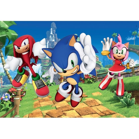 Παιδικό Παζλ Clementoni Maxi Super Color Sonic The Hedgehog (104 Κομμάτια) image 1