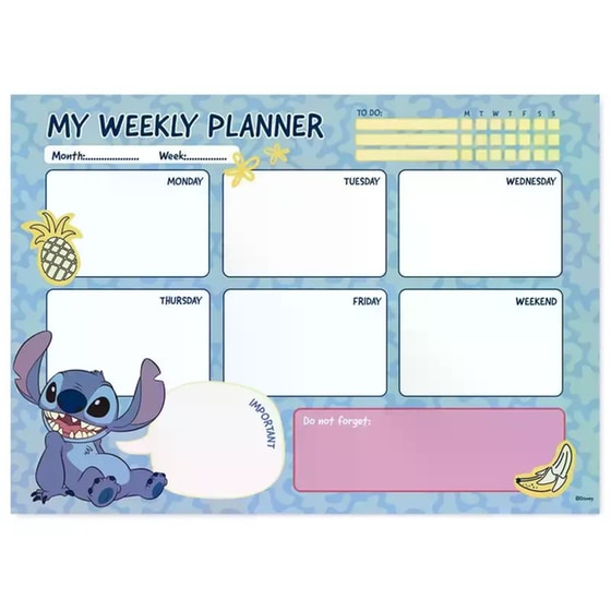 Εβδομαδιαίο Πλάνο Μπλοκ A4 Disney Lilo And Stitch Tropical 21x29cm image 0