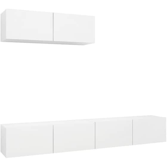 Έπιπλα Τηλεόρασης VidaXL Μοριοσανίδα 3 Τμχ 100x30x30cm - Λευκό image 0