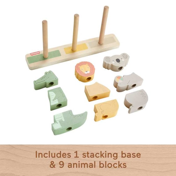 Fisher Price Wooden Stack & Sort Animals Ξύλινα Ζωάκια image 2