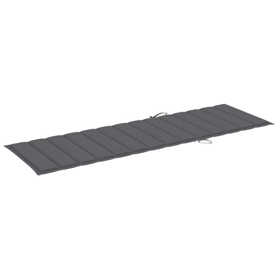 Ξαπλώστρα VidaXL από Μασίφ Ξύλο Ακακίας 200x68x30-86 cm - Γκρι/Ανθρακί image 6