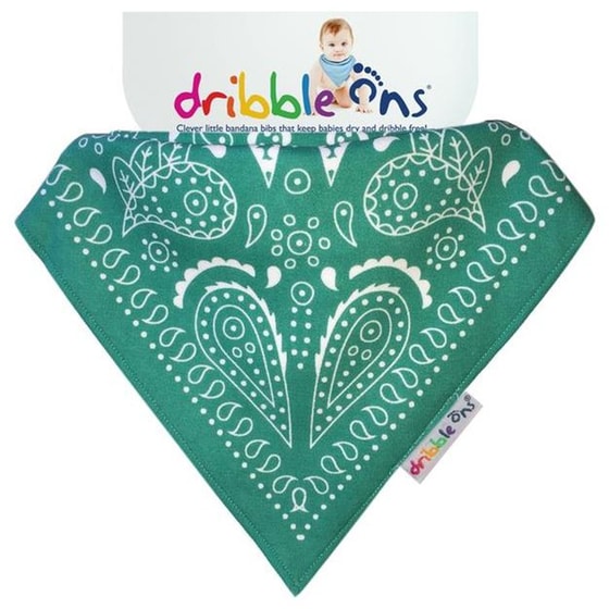 Σαλιάρα-Μπαντάνα Sock Ons Dribble Ons Paisley Turquoise image 0