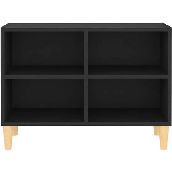 Έπιπλο Τηλεόρασης VidaXL από Μασίφ 69.5x30x50cm - Μαύρο image 3