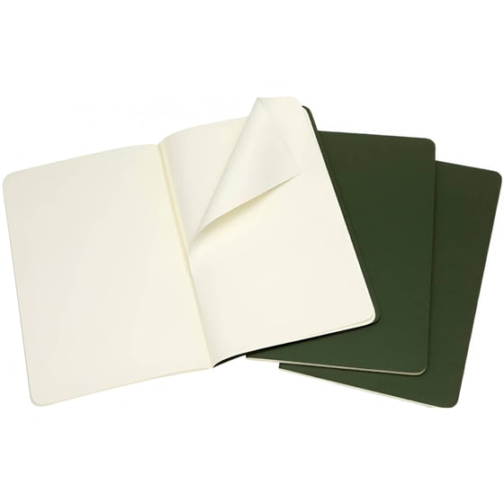 Σημειωματάριο Moleskine Plain Cahier Myrtle Green Large (3 Τεμάχια) image 1