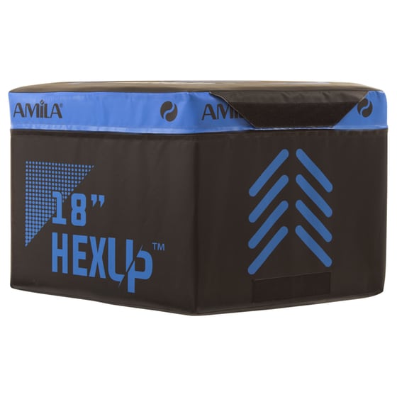 Πλειομετρικό Κουτί Amila Hexup Εξάγωνο 45 cm - Μαύρο/Μπλε image 0