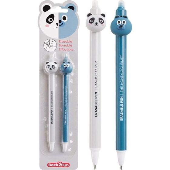 Στυλό Gel Miquelrius Erasable Panda-Bear Μπλε 0.5mm (2 Τεμάχια) image 3
