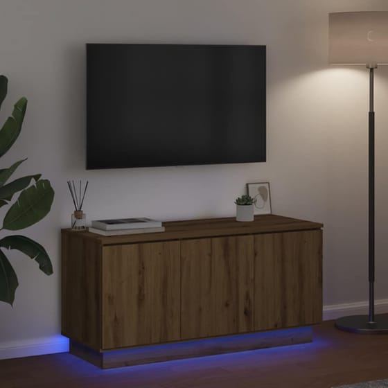 Έπιπλο Τηλεόρασης VidaXL με LED 100 x 38 x 49 cm - Artisan Δρυς image 4