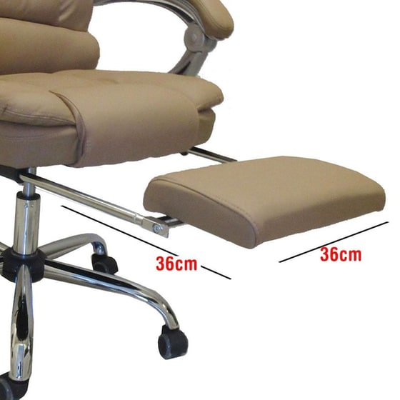 Καρέκλα Γραφείου ArteLibre Ανδρονίκη από Δερματίνη - Καφέ image 5