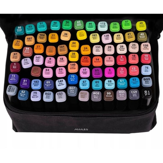 Επαγγελματικοί Μαρκαδόροι Ζωγραφικής Aria Trade Διπλή Μύτη Board και Fine 2.0 mm (80 Τεμάχια) image 3