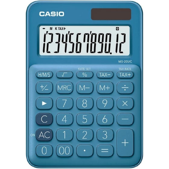 Αριθμομηχανή Casio Γραφείου 12 Ψηφίων MS-20UC-BU Blue image 0