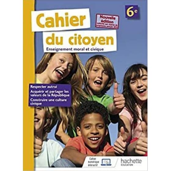 Cahier du citoyen enseignement moral et civique 6e image 0