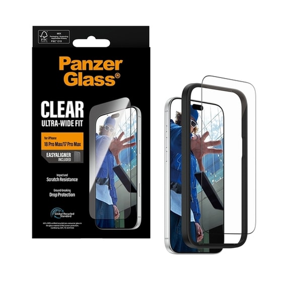 Προστατευτικό οθόνης Apple iPhone 18 Pro Max - PanzerGlass Ultra-Wide Fit w. EasyAligner image 3