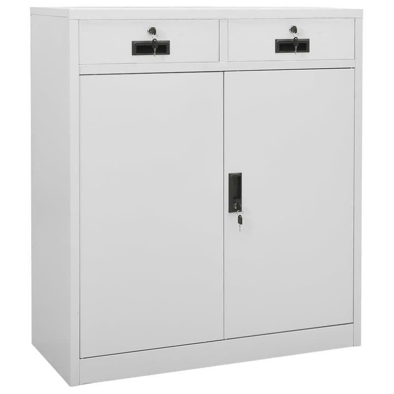 VIDAXL Ντουλάπι Γραφείου VidaXL από Ατσάλι 90x40x102 cm - Ανοιχτό Γκρι