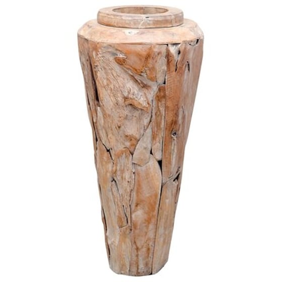 Vidaxl Βάζο Διακοσμητικό 40 X 100 Εκ. Από Μασίφ Ξύλο Teak image 5