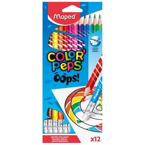Ξυλομπογιές Maped Oops Erasable 12 Τεμάχια image 0