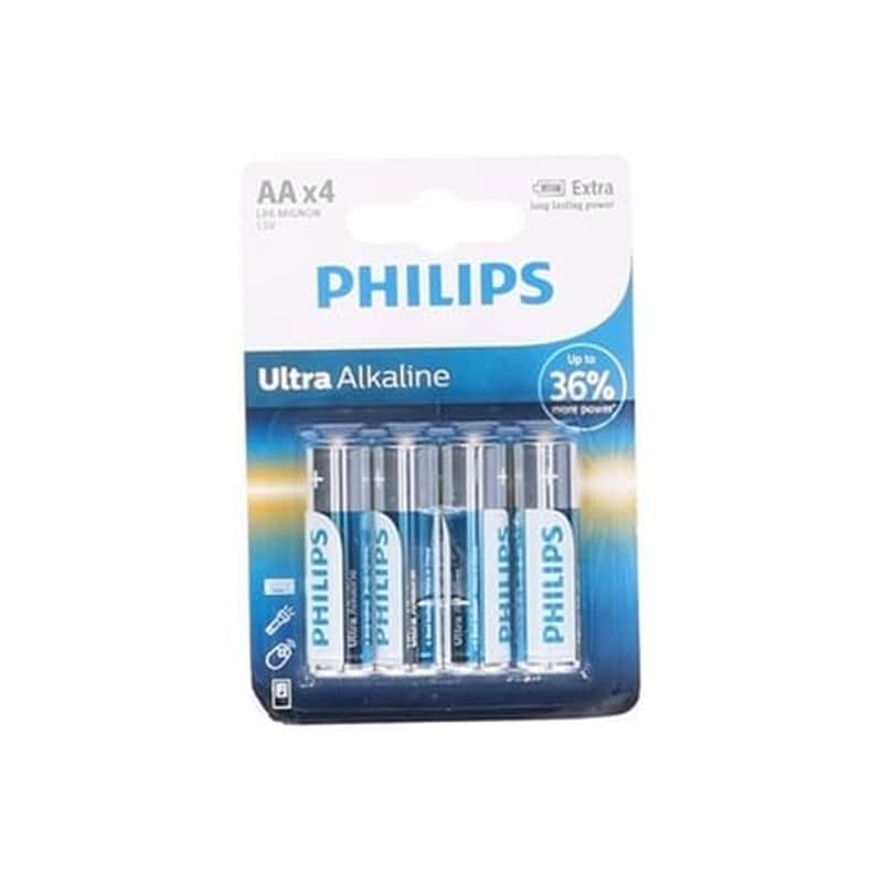 PHILIPS Philips Αλκαλικές Μπαταρίες LR6 AA 1.5V 4τμχ